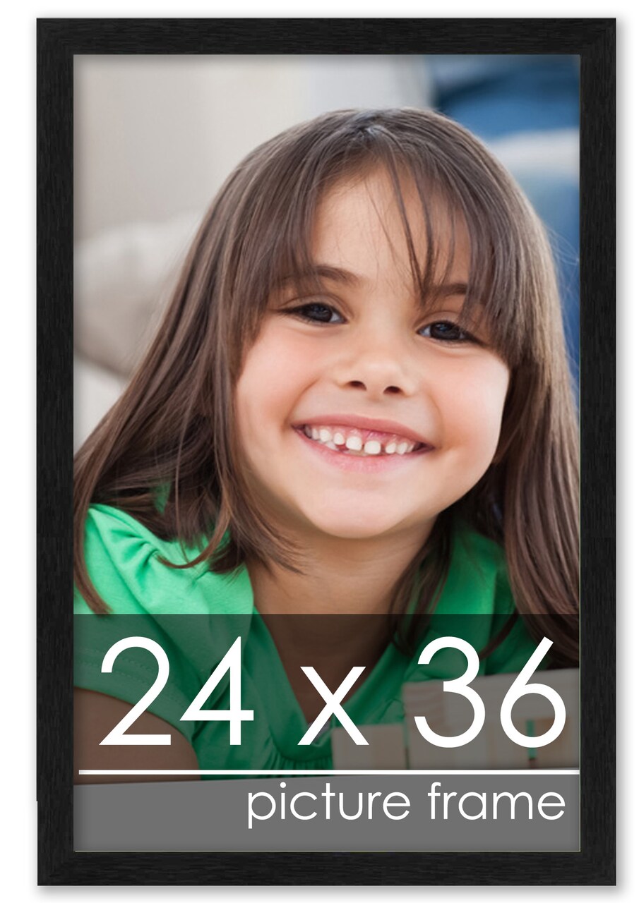Classic Modern Grey Picture Frame - UV Acrylic, Foam Board Backing, Hanging Hardware